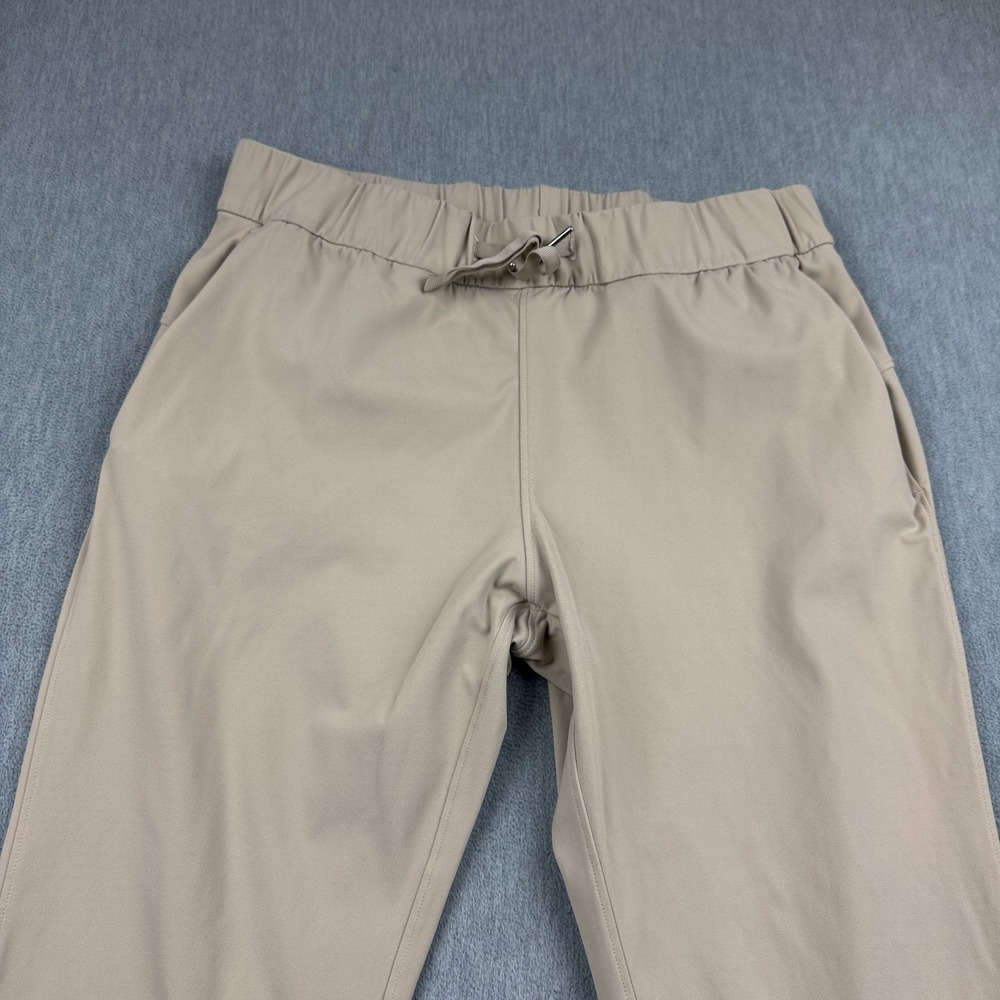 Lululemon Pants Womens 30 Beige Stretch Crop 23" Elastic‎ Waist Wide Leg Comfort - Picture 2 of 12